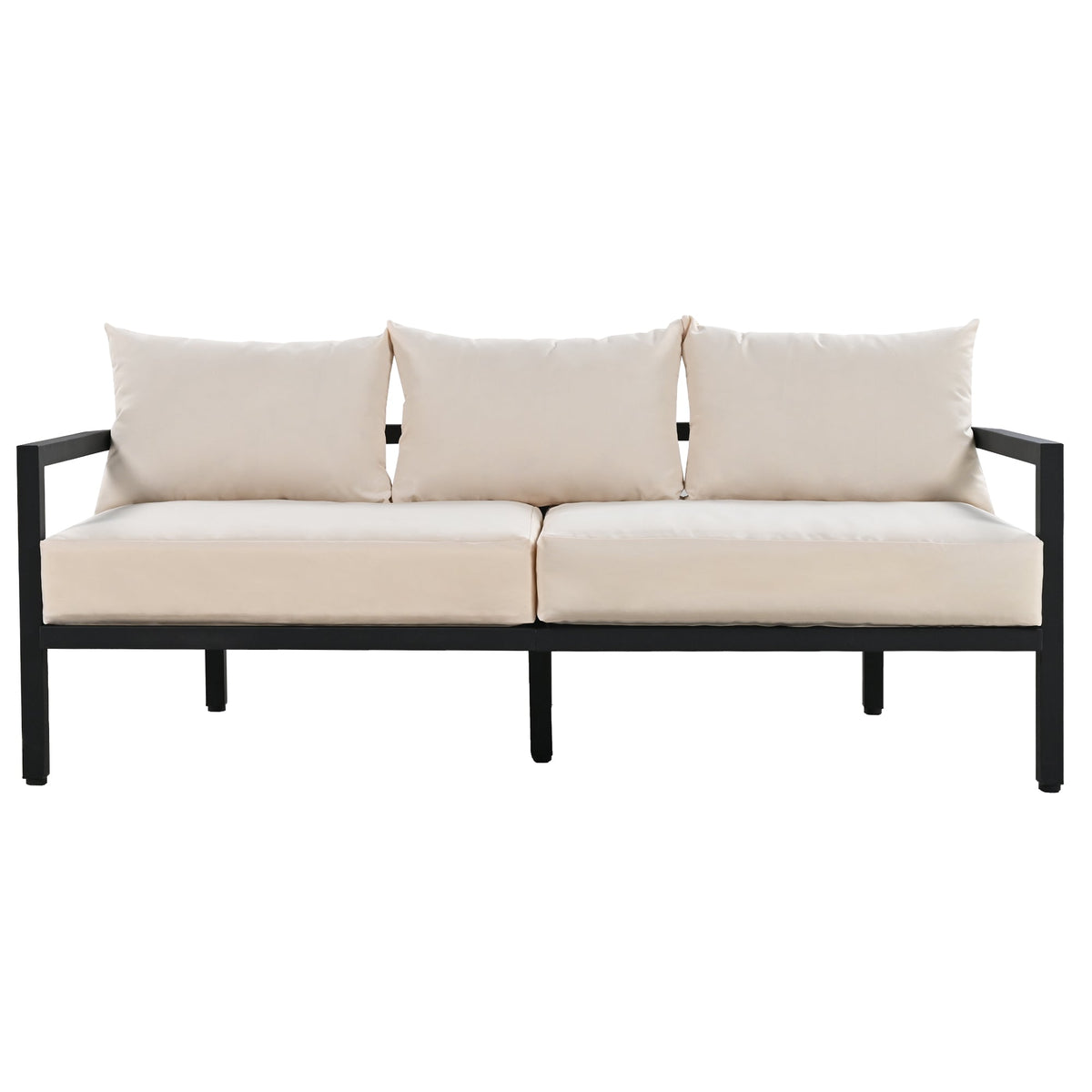 U_Style Multi-Person Outdoor Steel Sofa Set with Coffee Table, photo 9 of 10