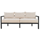 U_Style Multi-Person Outdoor Steel Sofa Set with Coffee Table