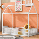 Metal House Bed With Fence And Door by HouseOfZazla