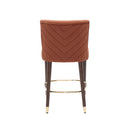 27-Inch Modern Counter Stool with Fabric Seat and Footrest by HouseOfZazla
