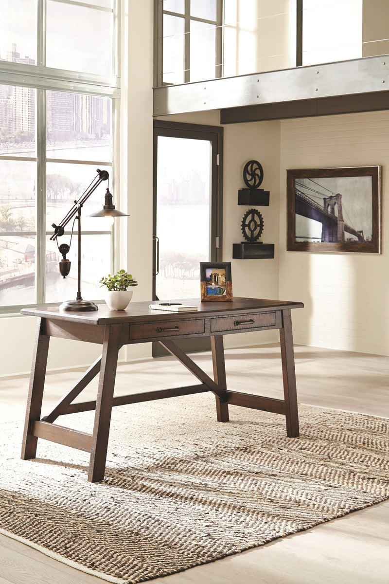 Baldridge - Home Office Large Leg Desk - Rustic Brown, photo 4 of 7