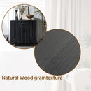 Modern Black Wood Storage Cabinet with Decorative Door by HouseOfZazla
