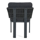 7 Piece Outdoor Dining Set With Table And 6 Chairs - Black / Teak / Gray