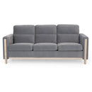 Comfortable Solid Wood Three-Seater Sofa