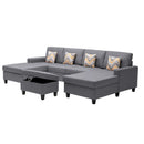 Nolan - Fabric 5 Piece Sectional Sofa With Interchangeable Legs by Unique Piece Furniture