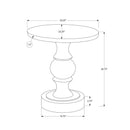 Round Accent Table, Indoor / Outdoor - Black by HouseOfZazla