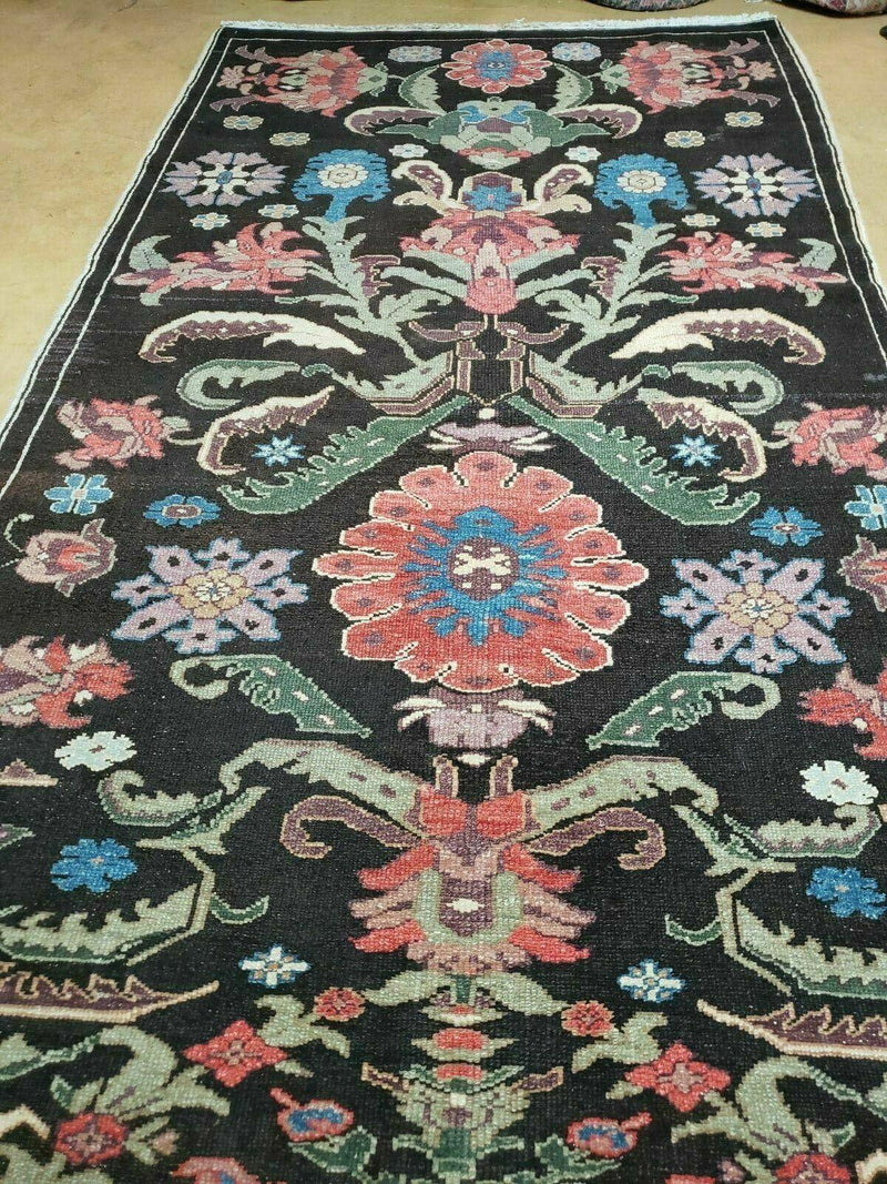 4' 5" X 16' 1" Antique Karabagh Caucasian Rug Handmade Wool Carpet Organic Dye