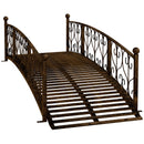Outsunny 7' Metal Arch Garden Bridge with Safety Siderails