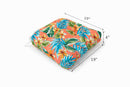 Outdoor Chair Cushions Set of 2, 19 x 19 x 4 Inch Tufted Seat Cushions with Ties