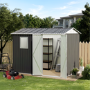9x6 Ft Metal Garden Shed with 1 Window for Outdoor Patio Storage by HouseOfZazla