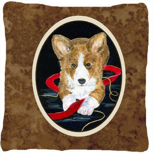 Corgi Decorative   Canvas Fabric Pillow