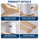 Low Profile Flush Ceiling Fan Without Light - Matte White / White by HouseOfZazla