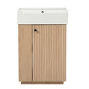 Bathroom Vanity With Sink, Freestanding Wood Grain Cabinet With Storage by Unique Piece Furniture