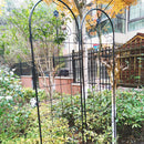 4 Pack Metal Garden Trellis for Climbing Plants Outdoor 86.7" x 19.7" Rustproof Plant Support Rose Trellis Netting Trellis Black