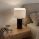 Aura - Table Lamp With On / Off Switch Block Base - Black / White by HouseOfZazla