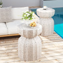 13" Modern Outdoor and Indoor Waterproof Coffee Table Set