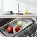 Stainless Steel Kitchen Sink, 33"x22" Single Bowl, Overmount Handmade Sink in Brushed by HouseOfZazla