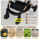 Pet Stroller for Dogs and Cats, 2-in-1 Detachable Foldable Design by HouseOfZazla