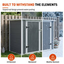 Horizontal Outdoor Storage Shed with Ramp & Hydraulic Lid