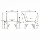 Armless Accent Chair - Dark Navy by HouseOfZazla