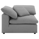 Segoura - 5 Piece Upholstered Modular Sectional With Reclined Back Pillows - Gray by HouseOfZazla