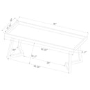 Upholstered Tufted Bench - Gray