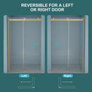 Modern Single Slide Shower Door, Tempered Glass, Stainless Steel Frame by HouseOfZazla