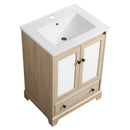 Bathroom Vanity With Basin 1 Drawer, Particle Board Construction, Free Standing Storage - Brown by HouseOfZazla