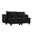 Convertible Chaise Lounge Sofa Chair With USB Ports, Cup Holders, Phone Holder And Storage by HouseOfZazla