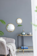 Round Mirror, Circle Mirror With Iron Frame For Living Room Bedroom Vanity Entryway Hallway by Unique Piece Furniture