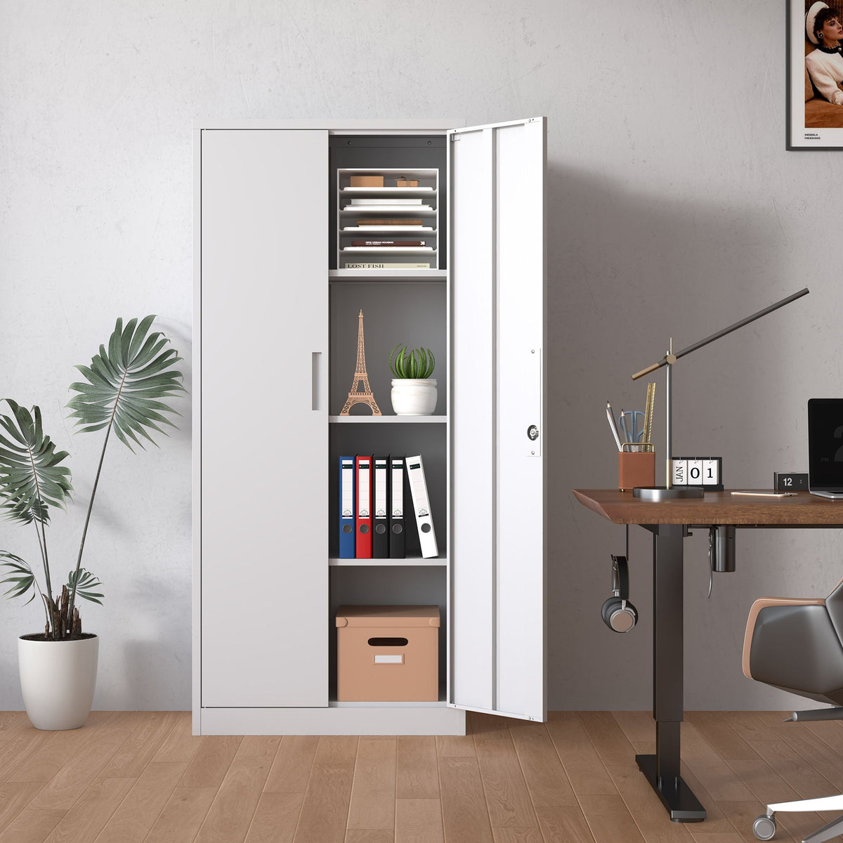 Heavy Metal Garage Storage Cabinet With Locking Doors, Steel, Adjustable Shelves, photo 20 of 34