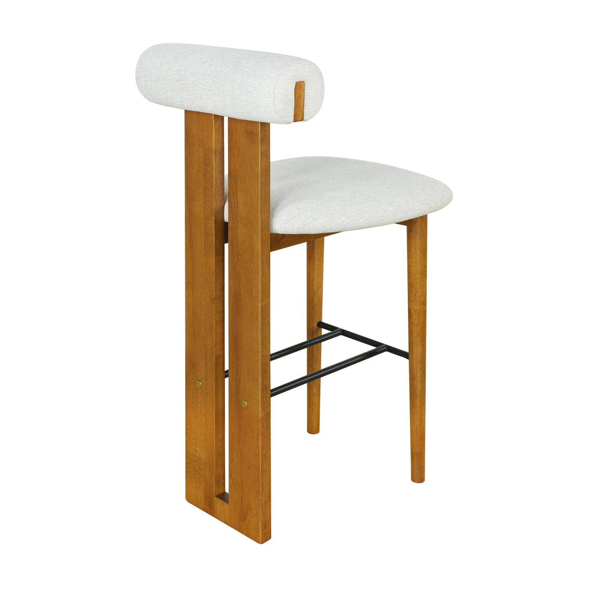 Renee Indoor Wooden Upholstered Barstool, photo 8 of 10