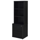 Geary - 3 Shelf Bookcase With USB Charging And Lockable Top Drawer by HouseOfZazla