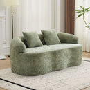 Curved Loveseat Sofa With Round Armrest by HouseOfZazla