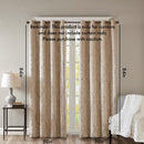 Knitted Jacquard Damask Total Blackout Grommet Top Curtain Panel by HouseOfZazla