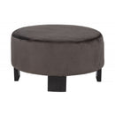 Nesting Round Coffee Table With Ottoman (Set of 2) - Gold / Brown