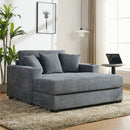 Oversized Chaise Lounger Modern Style Sofa Couch, With Pillows, Charge Station & Cup Holders by Unique Piece Furniture