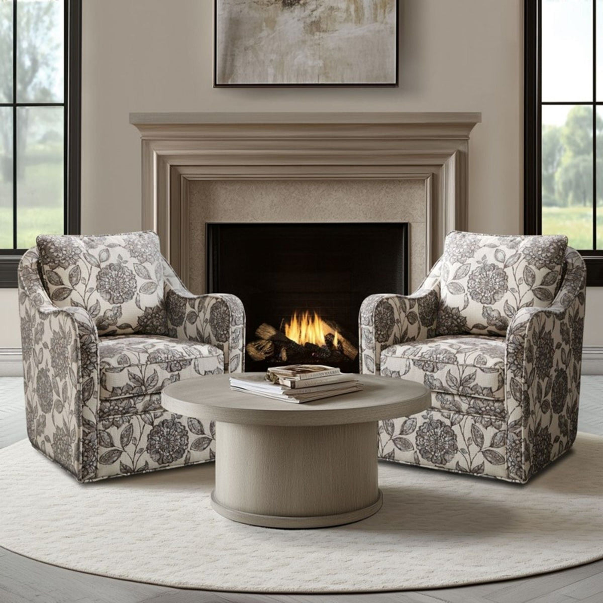 Wide Seat Arm Chair With 360 Degree Rotation, photo 11 of 18