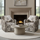 Wide Seat Arm Chair With 360 Degree Rotation by HouseOfZazla