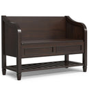 Connaught - Entryway Storage Bench With Shelf - Chestnut by HouseOfZazla