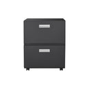 Office Furniture Copier Cabinet 2 Door Steel Copier Stand Mobile Pedestal File Printer Stand - Black by HouseOfZazla