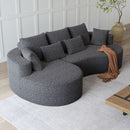 Curved Oversized Sectional Sofa With Extra Deep Seat by HouseOfZazla