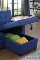 Upholstered Pull Out Sectional Sofa With Chaise by HouseOfZazla