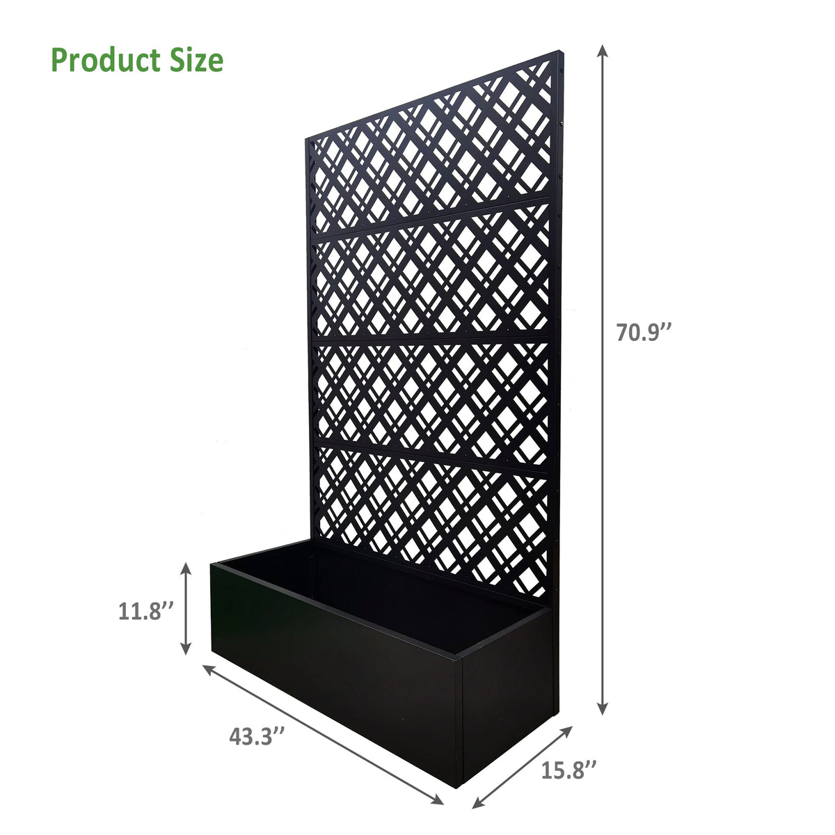 Metal Planter Raised Garden Bed with Trellis, photo 5 of 9