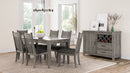 Rustic Dining Table 2 Storage Drawers And Leaf - Gray by HouseOfZazla