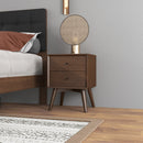 Caroline - Mid-Century Modern Style Night Stand 2 Drawer by HouseOfZazla
