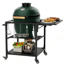 Outdoor Grill Table, Prep Cart With Wheels, Storage Shelf And Hooks - Black