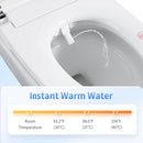Tankless Smart Toilet With Bidet Built In, 1 Piece Bidet Toilet Seat, Auto Flush, Heated Seat, Warm Water And Dry, Adjustable Temp, Remote Control Side Know - White by HouseOfZazla