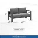 All-Weather Patio Loveseat With Thick Cushions by HouseOfZazla