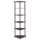 Bonwick 72-inch 5-shelf Corner Bookshelf Cappuccino